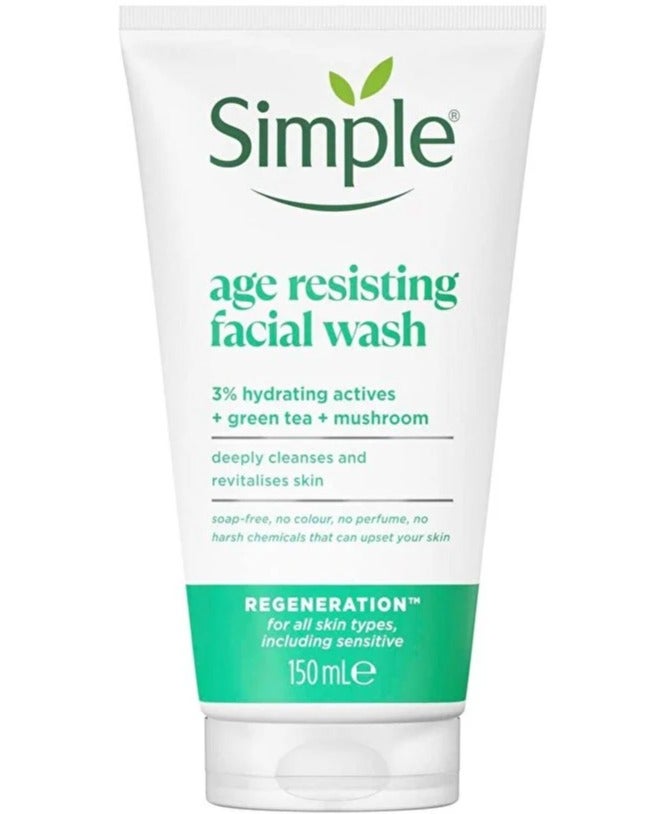 -غسول وجه مقاوم لعلامات تقدم السن، ينظف البشرة بعمق وينعشها، 150 مل